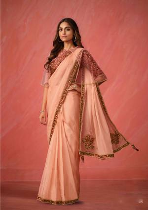 Look Pretty Wearing This Lovely Designer  Saree