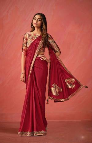 Look Pretty Wearing This Lovely Designer  Saree