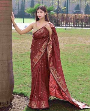 Look Pretty Wearing This Lovely Designer  Saree