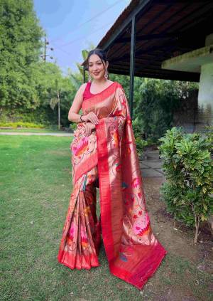 Look Pretty Wearing This Lovely Designer  Saree