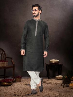 Shine Bright In This Designer Readymade Mens Wear Kurta Here