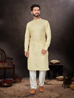 Shine Bright In This Designer Readymade Mens Wear Kurta Here