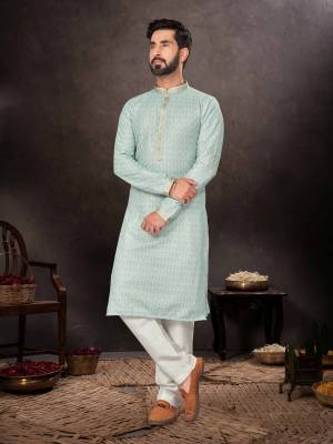 Shine Bright In This Designer Readymade Mens Wear Kurta Here