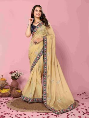 Look Pretty Wearing This Lovely Designer  Saree