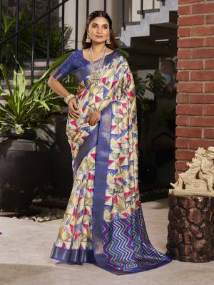 Look Pretty Wearing This Lovely Designer  Saree