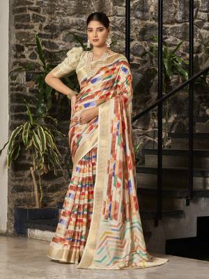 Look Pretty Wearing This Lovely Designer  Saree