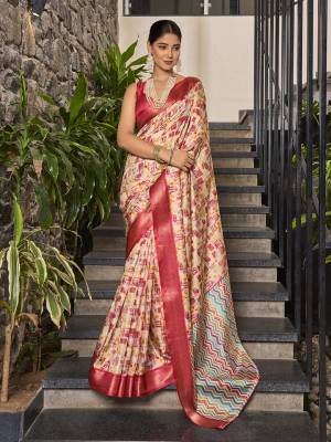 Look Pretty Wearing This Lovely Designer  Saree