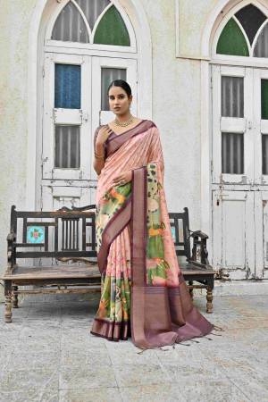 Look Pretty Wearing This Lovely Designer  Saree