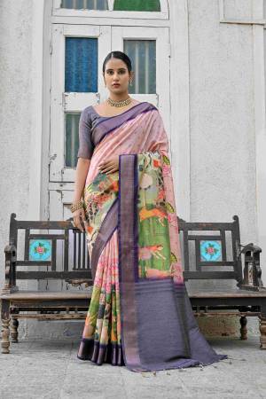 Look Pretty Wearing This Lovely Designer  Saree