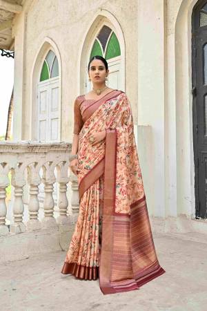 Look Pretty Wearing This Lovely Designer  Saree