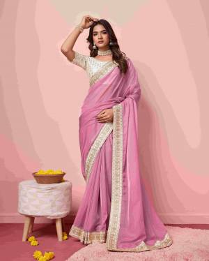 Look Pretty Wearing This Lovely Designer  Saree