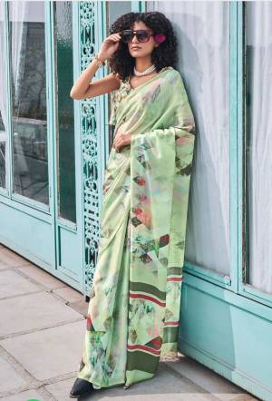 Look Pretty Wearing This Lovely Designer  Saree