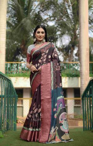 Look Pretty Wearing This Lovely Designer  Saree