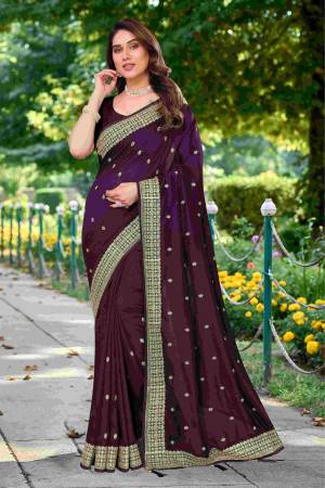 Look Pretty Wearing This Lovely Designer  Saree