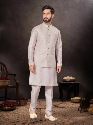 Shine Bright In This Designer Readymade Mens Wear Kurta Here