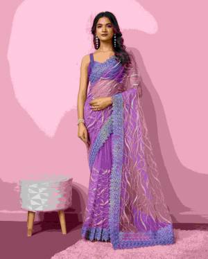 Look Pretty Wearing This Lovely Designer  Saree