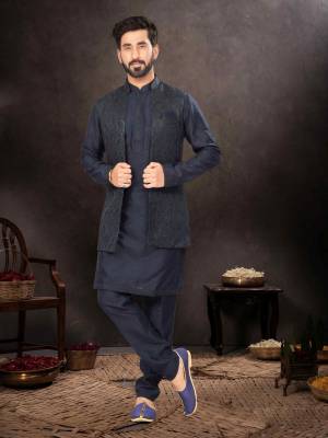 Shine Bright In This Designer Readymade Mens Wear Kurta Here