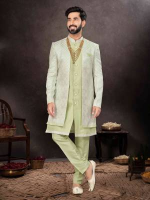 Shine Bright In This Designer Readymade Mens Wear Kurta Here