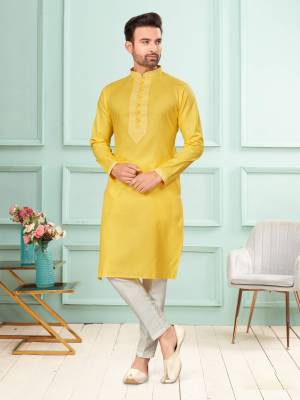 Shine Bright In This Designer Readymade Mens Wear Kurta Here