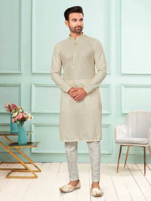 Shine Bright In This Designer Readymade Mens Wear Kurta Here