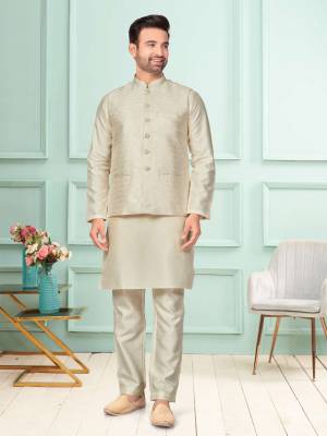 Shine Bright In This Designer Readymade Mens Wear Kurta Here