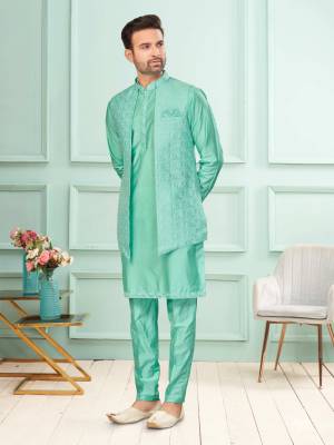 Shine Bright In This Designer Readymade Mens Wear Kurta Here