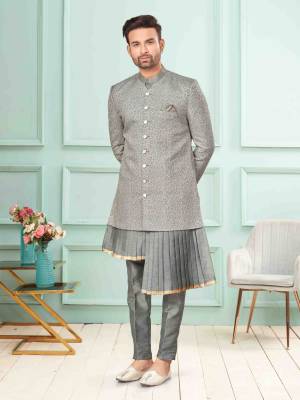 Shine Bright In This Designer Readymade Mens Wear Kurta Here