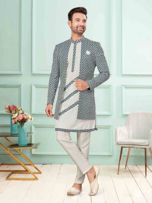 Shine Bright In This Designer Readymade Mens Wear Kurta Here