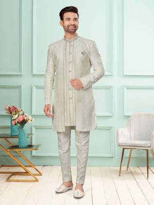 Shine Bright In This Designer Readymade Mens Wear Kurta Here