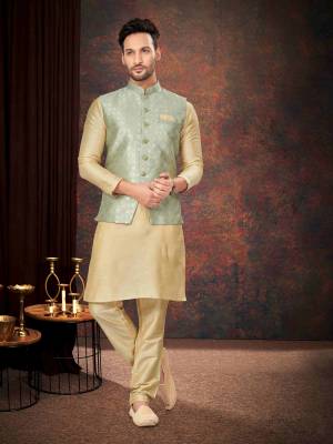 Shine Bright In This Designer Readymade Mens Wear Kurta Here