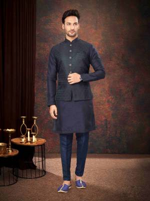 Shine Bright In This Designer Readymade Mens Wear Kurta Here