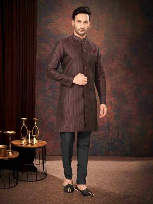 Shine Bright In This Designer Readymade Mens Wear Kurta Here