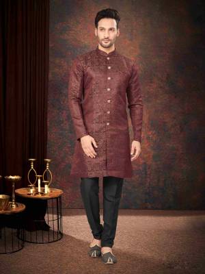 Shine Bright In This Designer Readymade Mens Wear Kurta Here