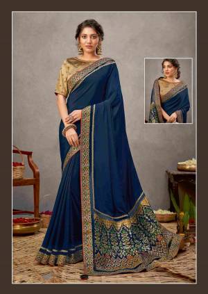 Look Pretty Wearing This Lovely Designer  Saree