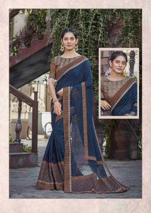 Look Pretty Wearing This Lovely Designer  Saree