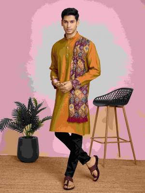 Shine Bright In This Designer Readymade Mens Wear Kurta Here