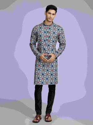 Shine Bright In This Designer Readymade Mens Wear Kurta Here