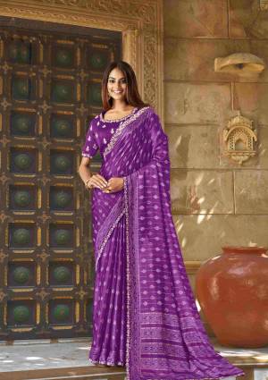 Look Pretty Wearing This Lovely Designer  Saree