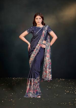 Look Pretty Wearing This Lovely Designer  Saree