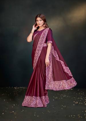 Look Pretty Wearing This Lovely Designer  Saree