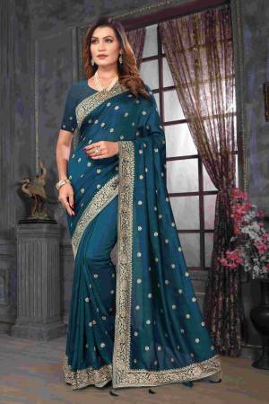 Look Pretty Wearing This Lovely Designer  Saree