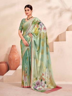 Look Pretty Wearing This Lovely Designer  Saree