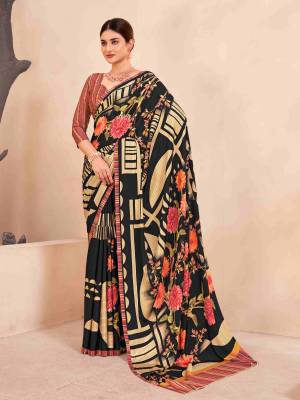 Look Pretty Wearing This Lovely Designer  Saree