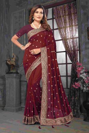 Look Pretty Wearing This Lovely Designer  Saree