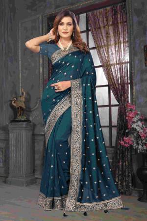 Look Pretty Wearing This Lovely Designer  Saree