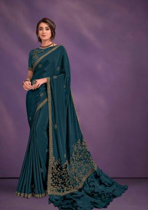 Look Pretty Wearing This Lovely Designer  Saree