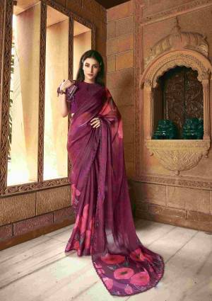 Look Pretty Wearing This Lovely Designer  Saree