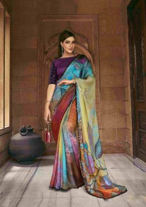 Look Pretty Wearing This Lovely Designer  Saree