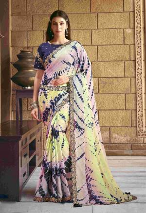 Look Pretty Wearing This Lovely Designer  Saree