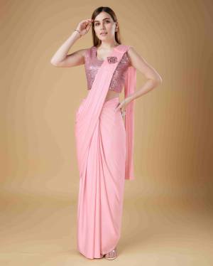 Look Pretty Wearing This Lovely Designer  Readymade  Saree